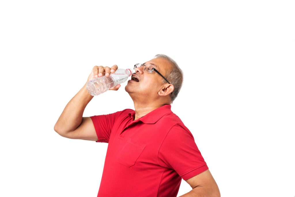 Drink as much water as your thirst tells you to, but increase intake if you have had kidney stones in the past