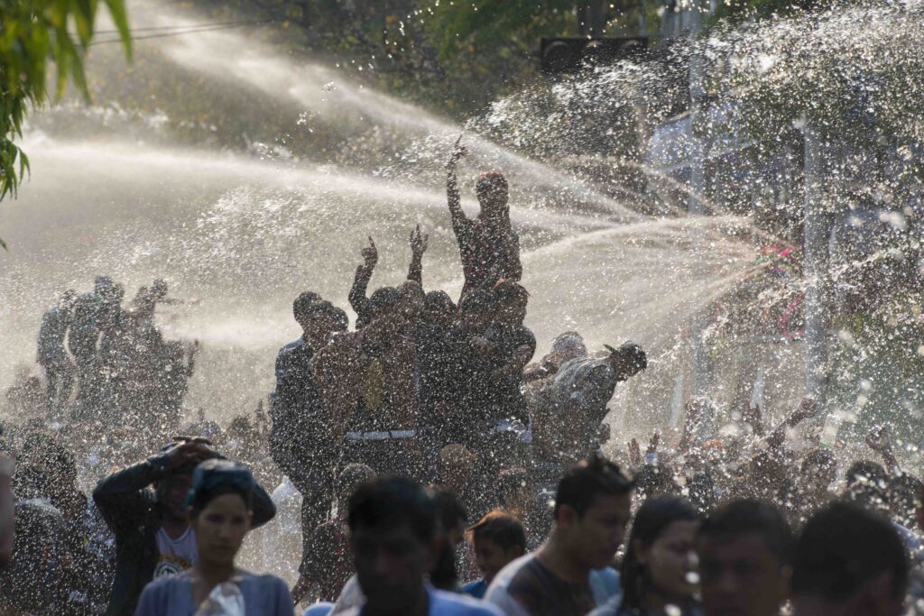 The Thingyan Water Festival, which is similar to Holi, is a major attraction in Myanmar