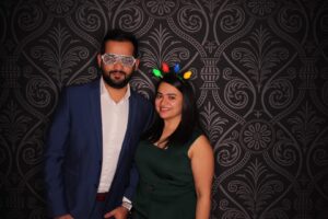 Sam and Neha at a New Year Party