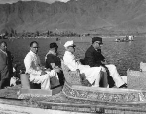 At the official reception parade at the Dal lake