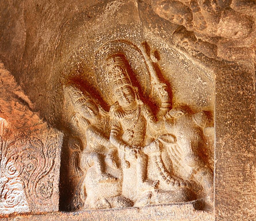 Shiva and Parvati riding on the Nandi