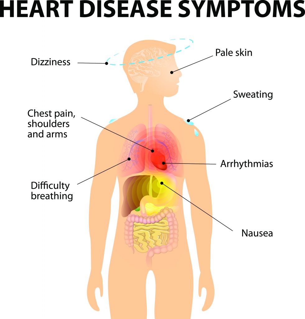 Some symptoms that may indicate the onset of coronary heart disease
